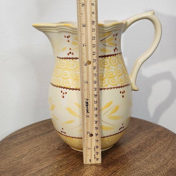 Temp-Tations Old World Yellow Pitcher Gold Pitcher Country Pitcher Farmhouse - Picture 7 of 8